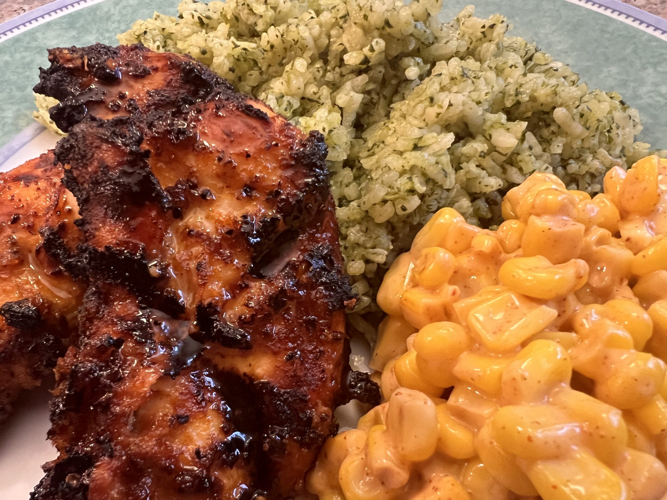 Amazing Green Rice and Creamy Corn
