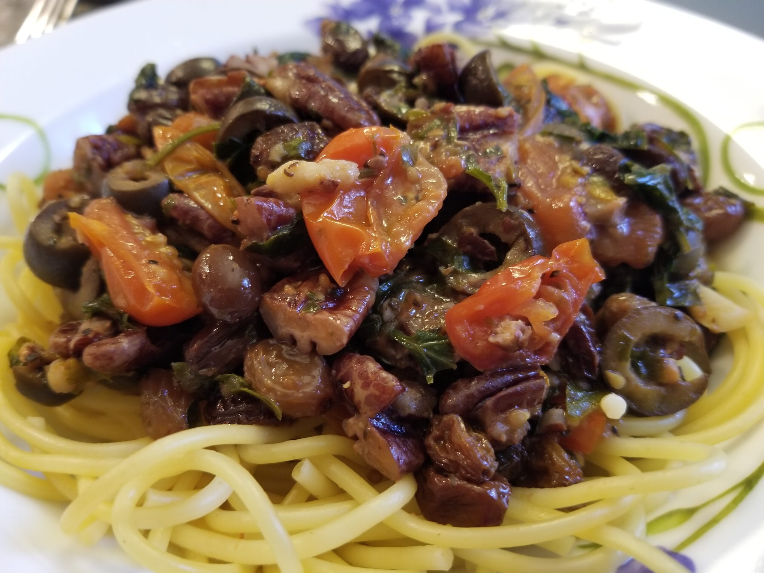 California Raisin-Confetti Pasta with Chicken
