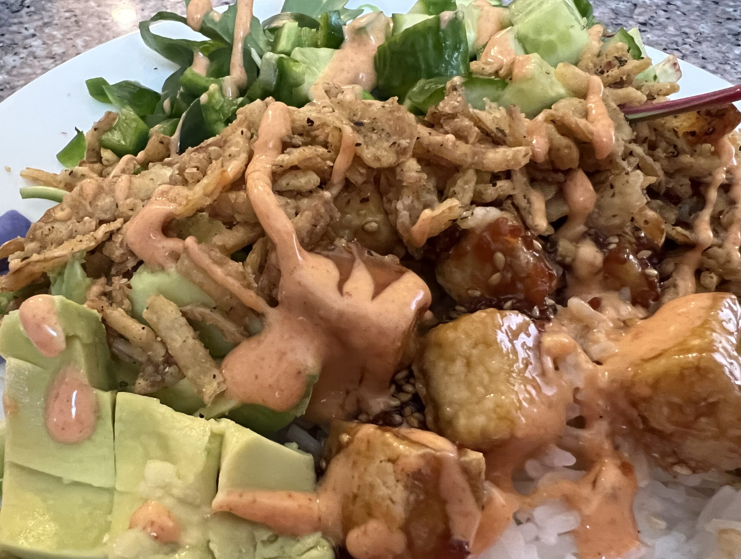 Crunchy Tofu Roll Bowls