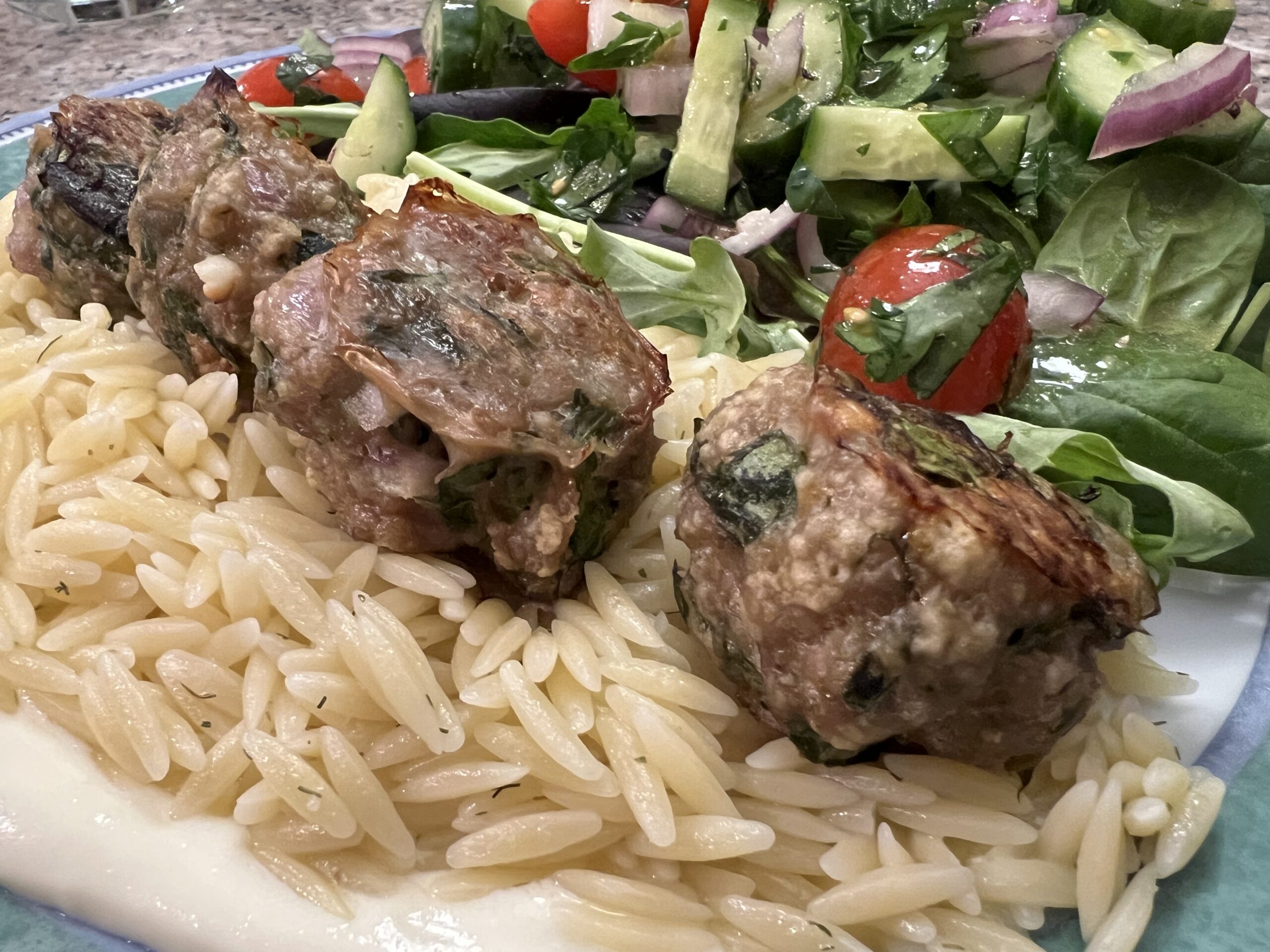 Greek Turkey Meatball Bowls
