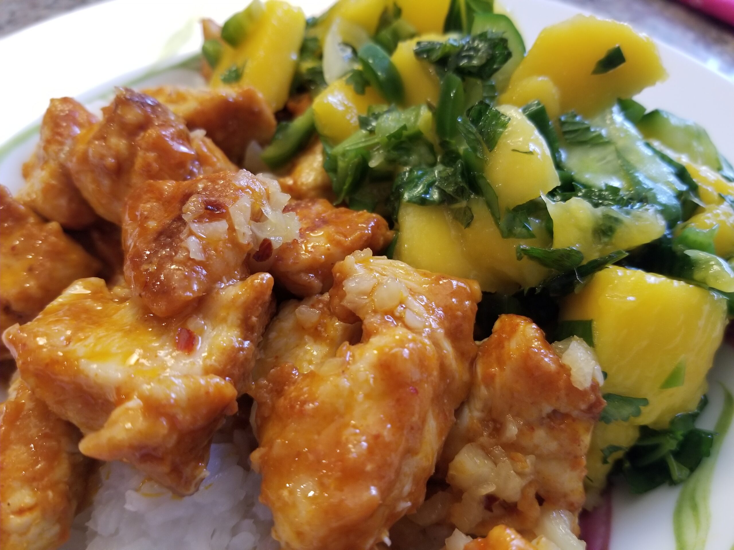 Mango Chile Chicken Rice Bowl
