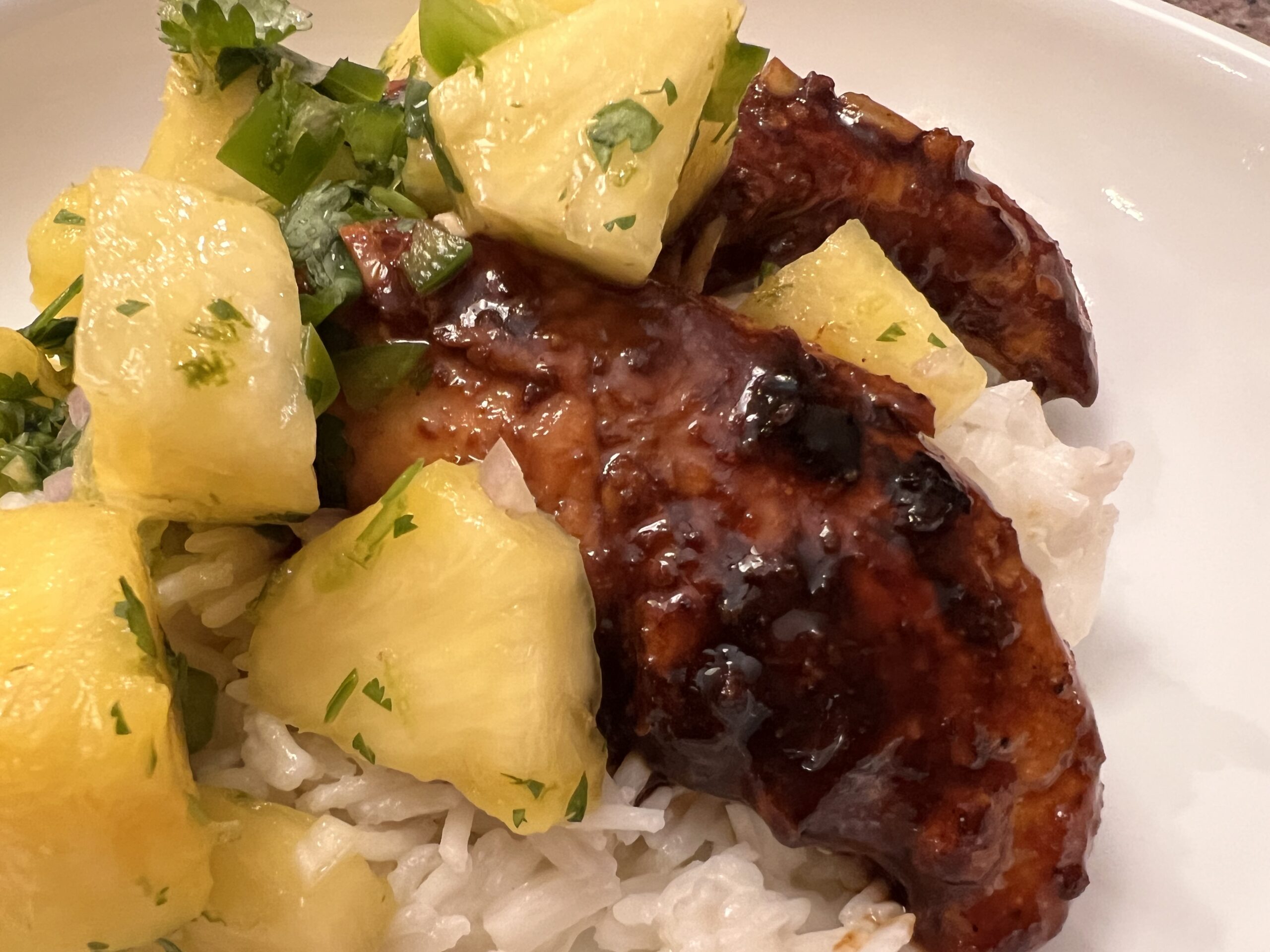Pineapple Chicken with Coconut Rice