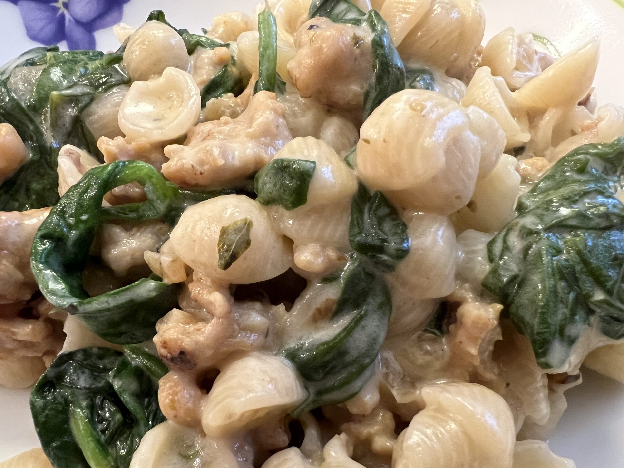 Sausage and Spinach Macaroni and Cheese