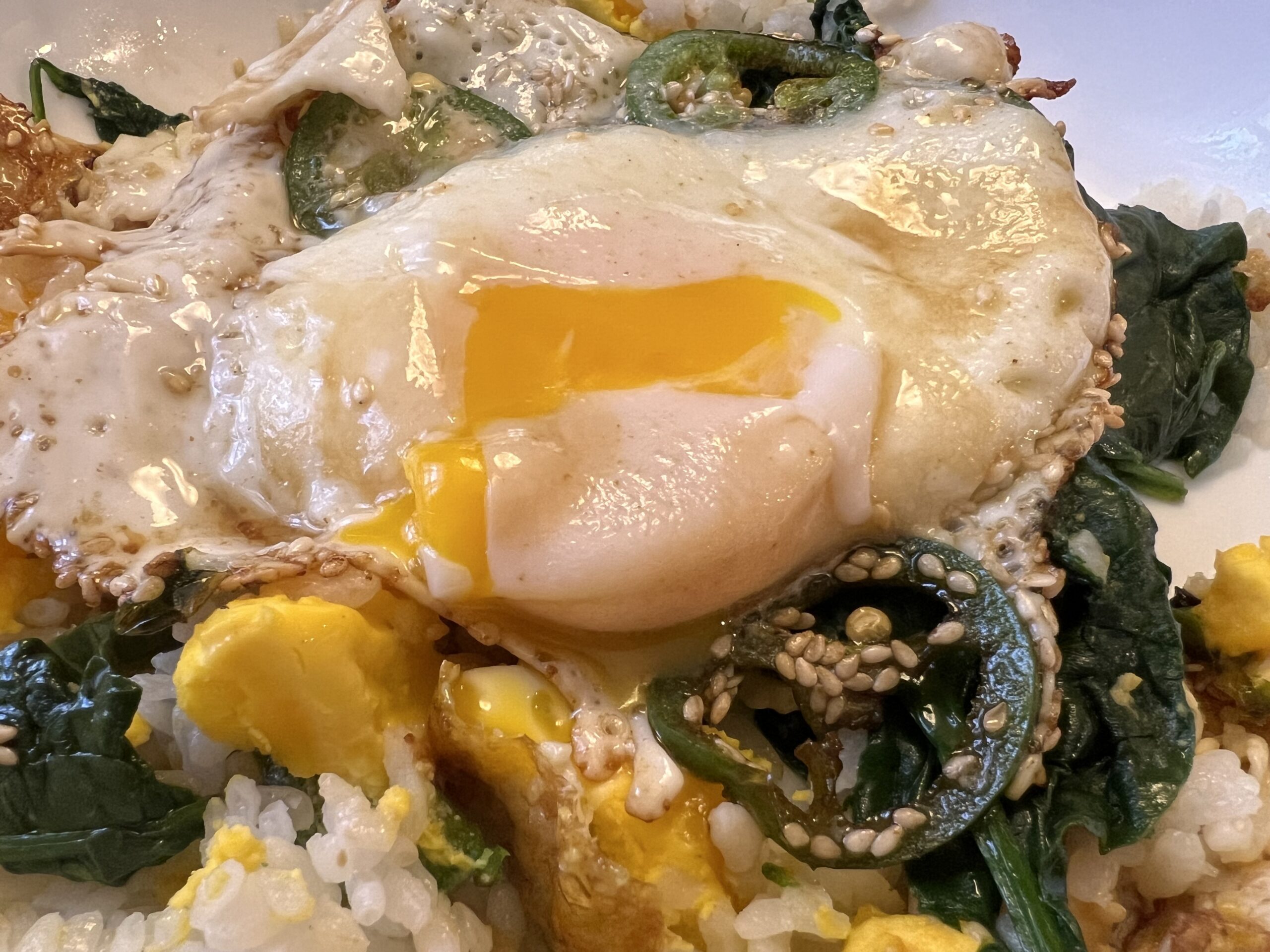 Sesame Chile Fried Egg Rice Bowls