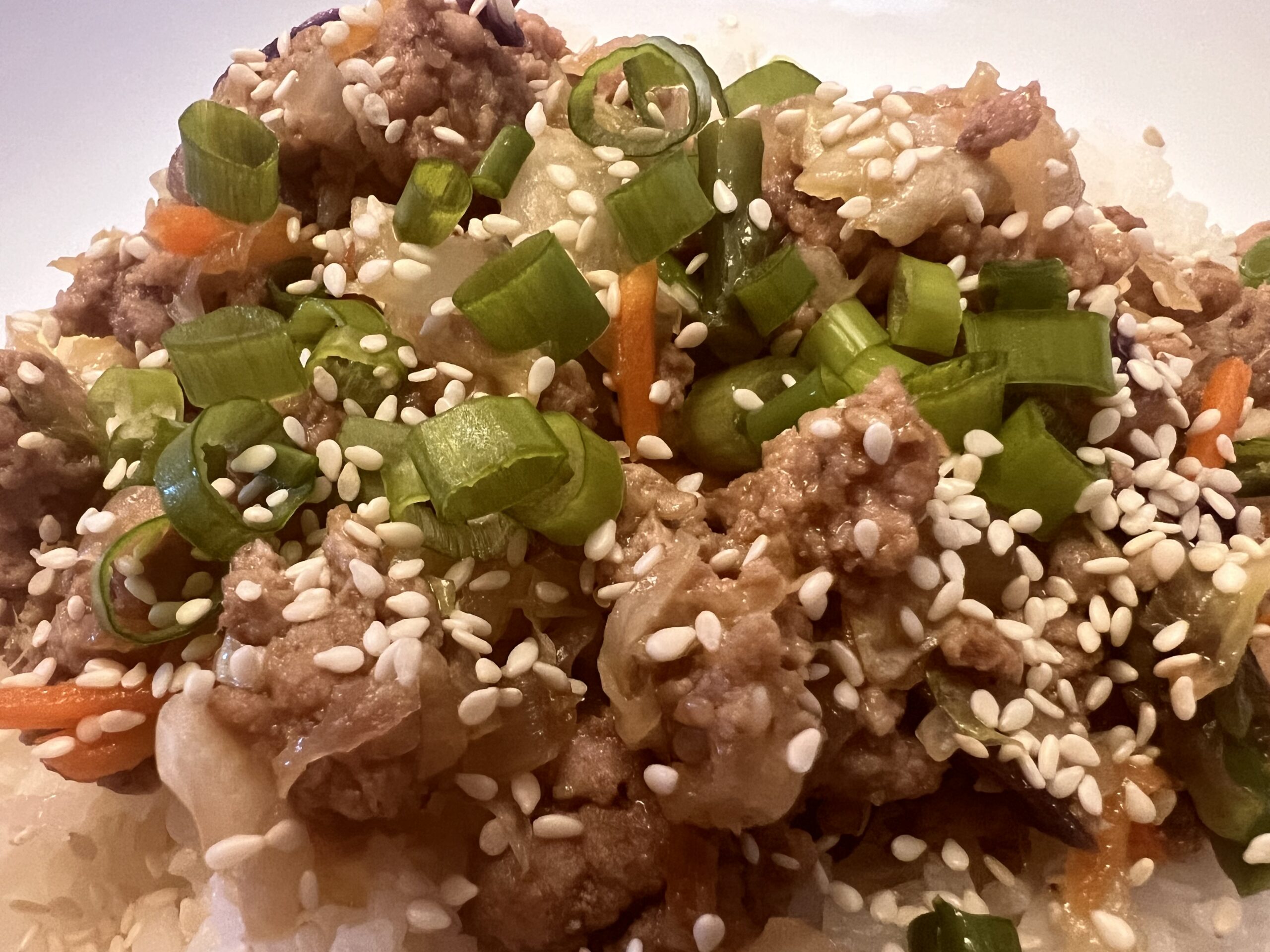 Teriyaki Egg Roll in a Bowl