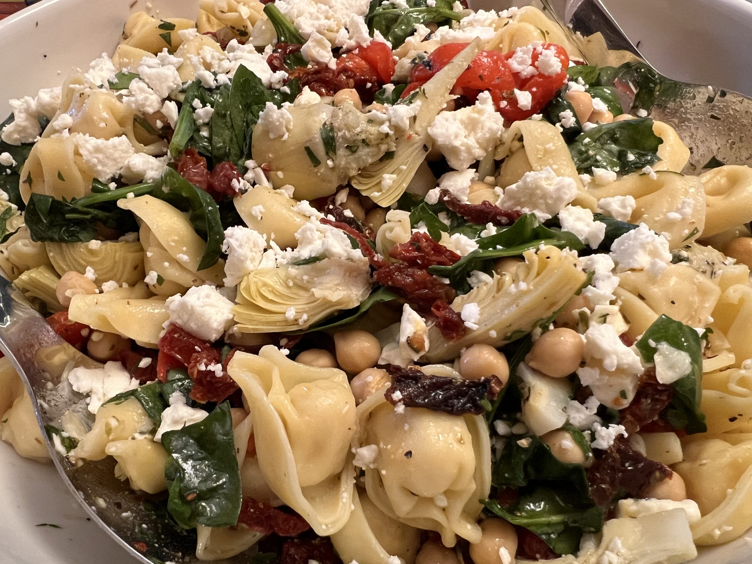 Chickpea Tortellini Salad
