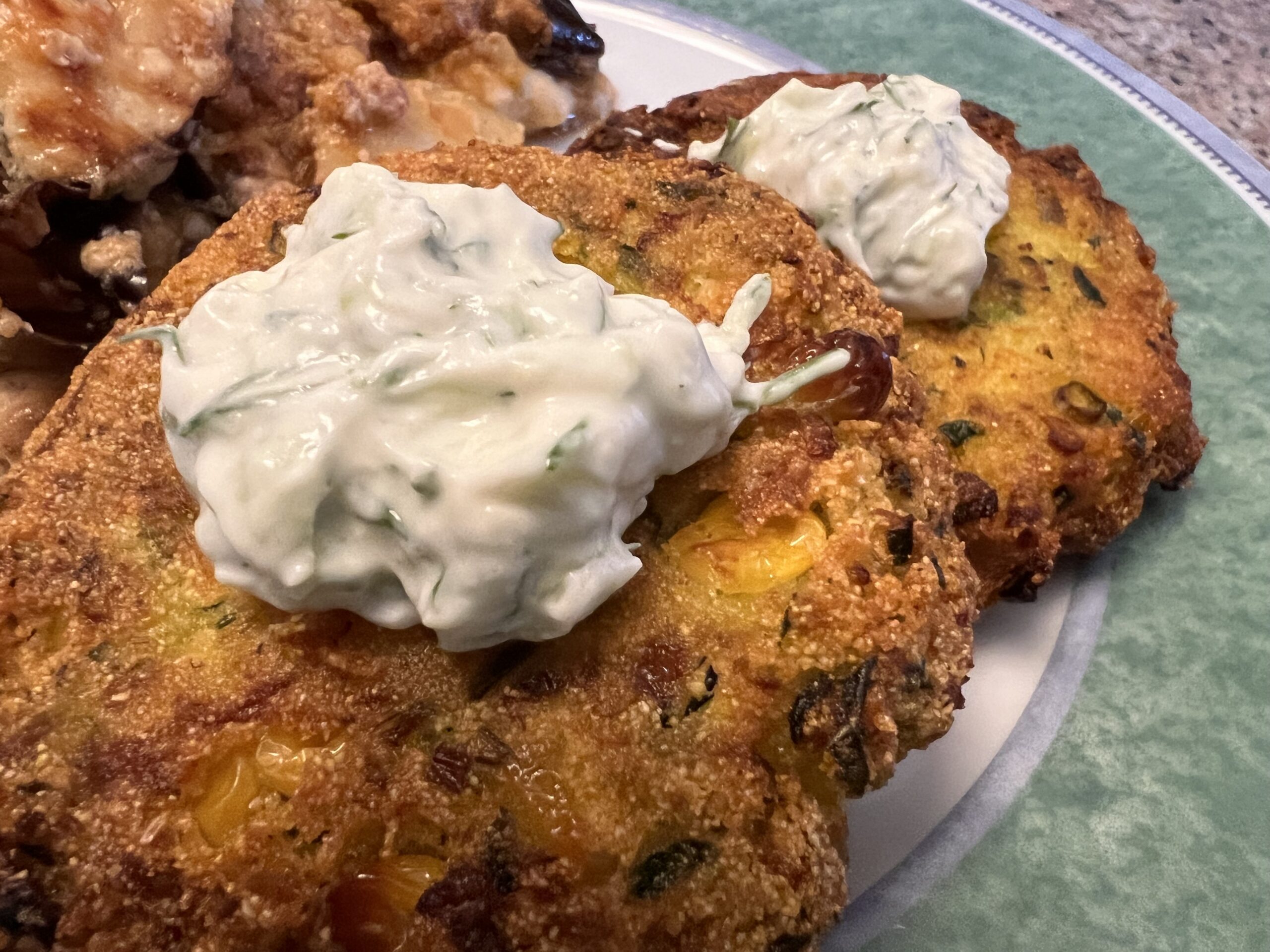 Zucchini Fritters with Tzatziki