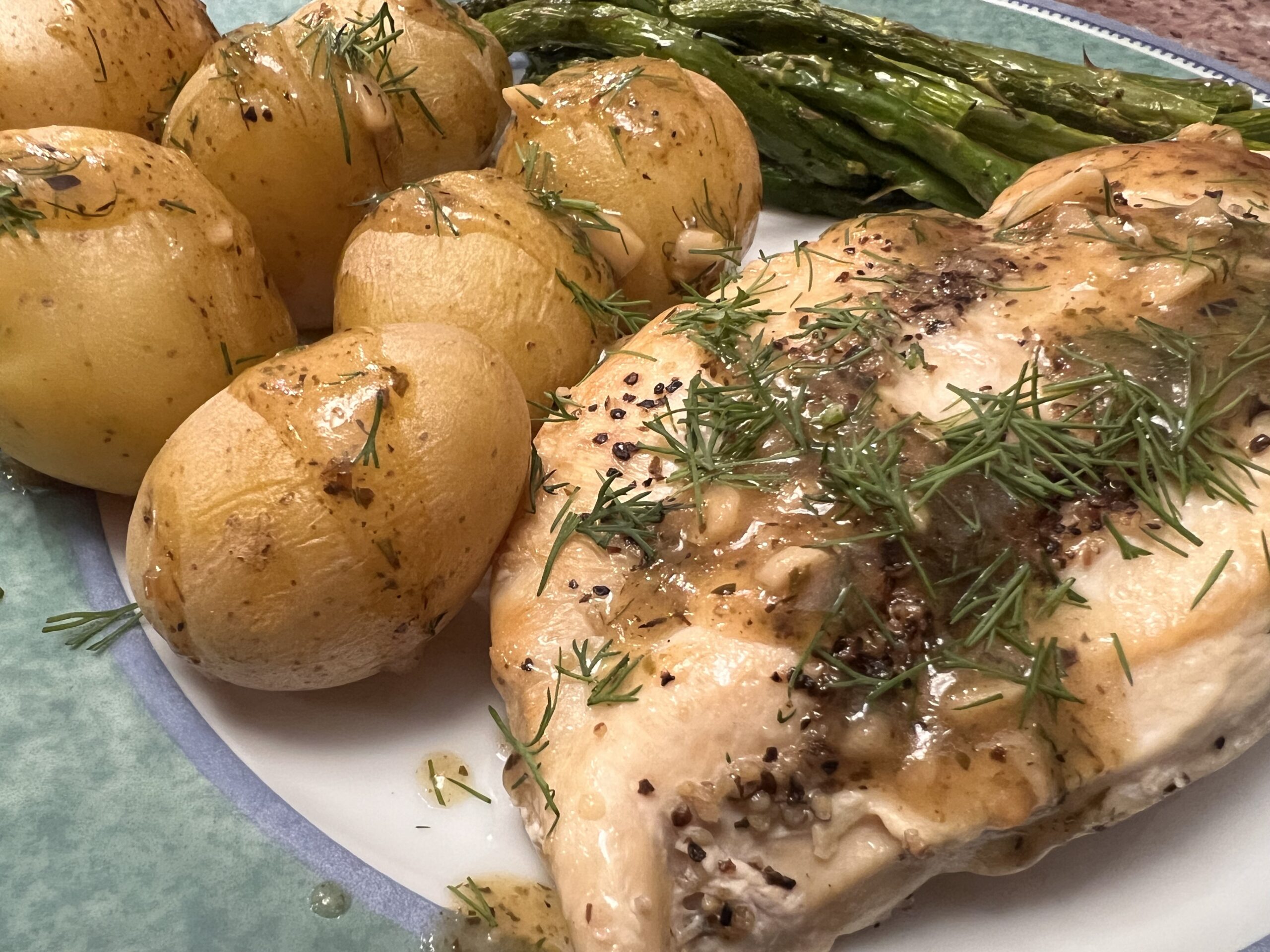Instant Pot Chicken and Potatoes with Lemon Garlic Sauce/Gravy