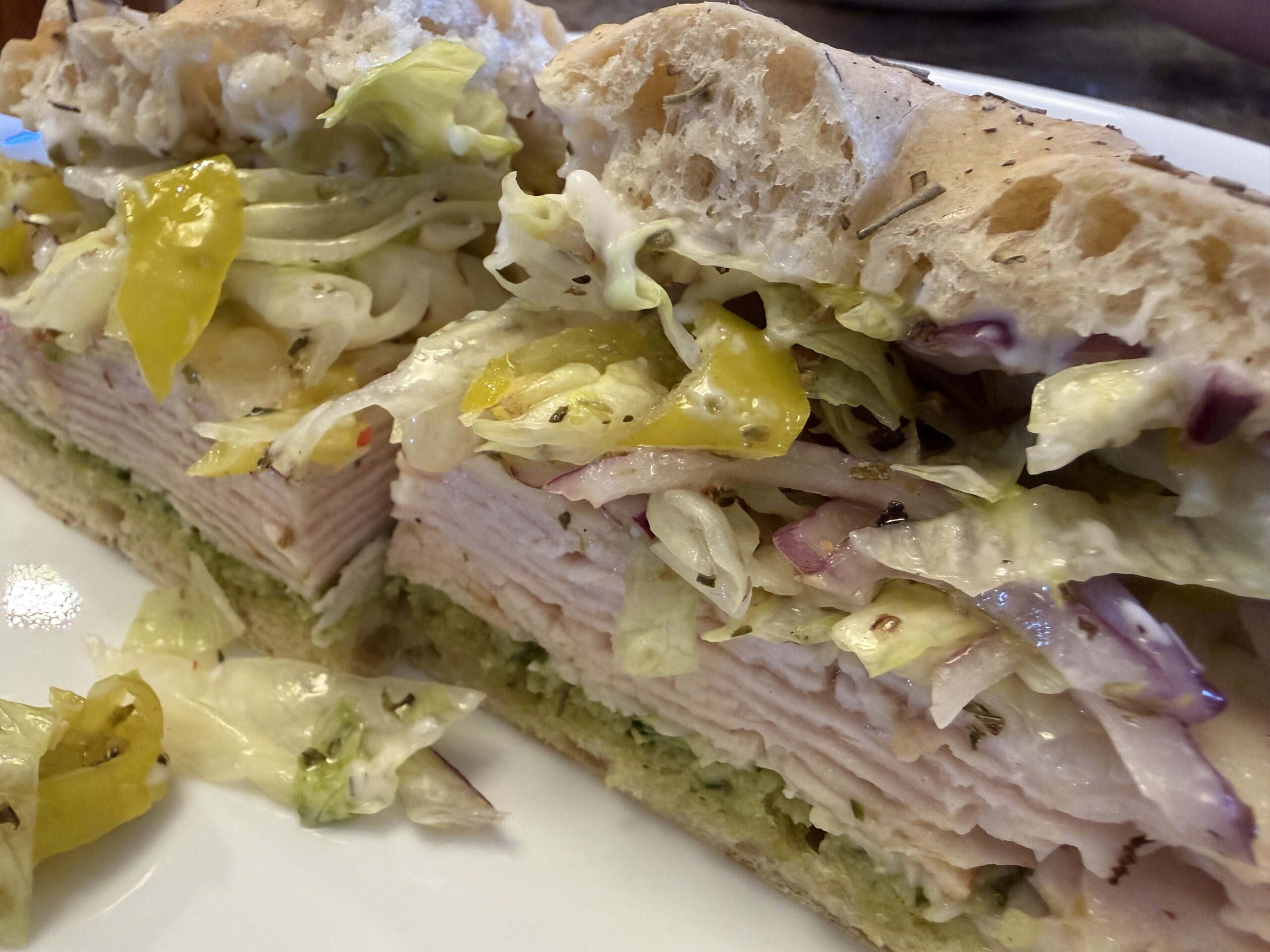 Focaccia Turkey Grinder