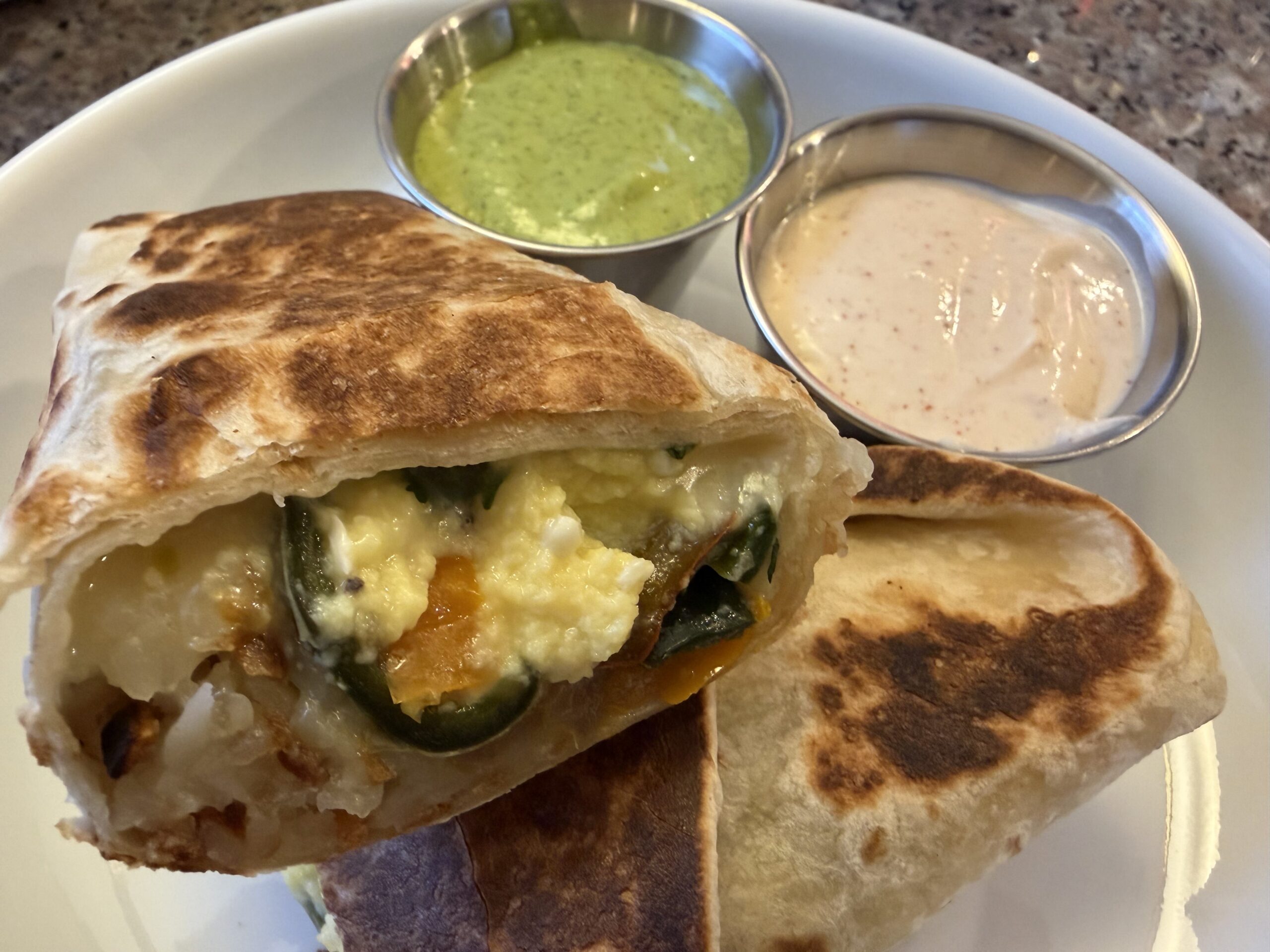 Breakfast Burritos with Chipotle Crema
