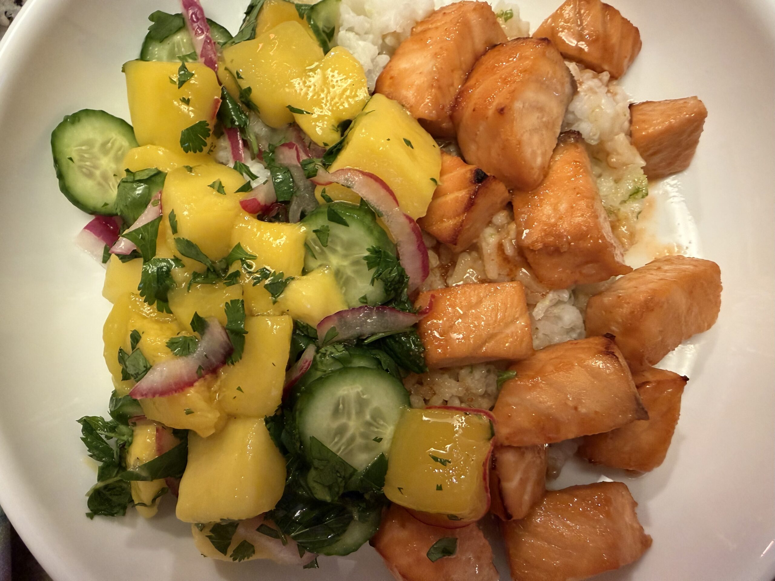 Hot Honey Salmon Bowls