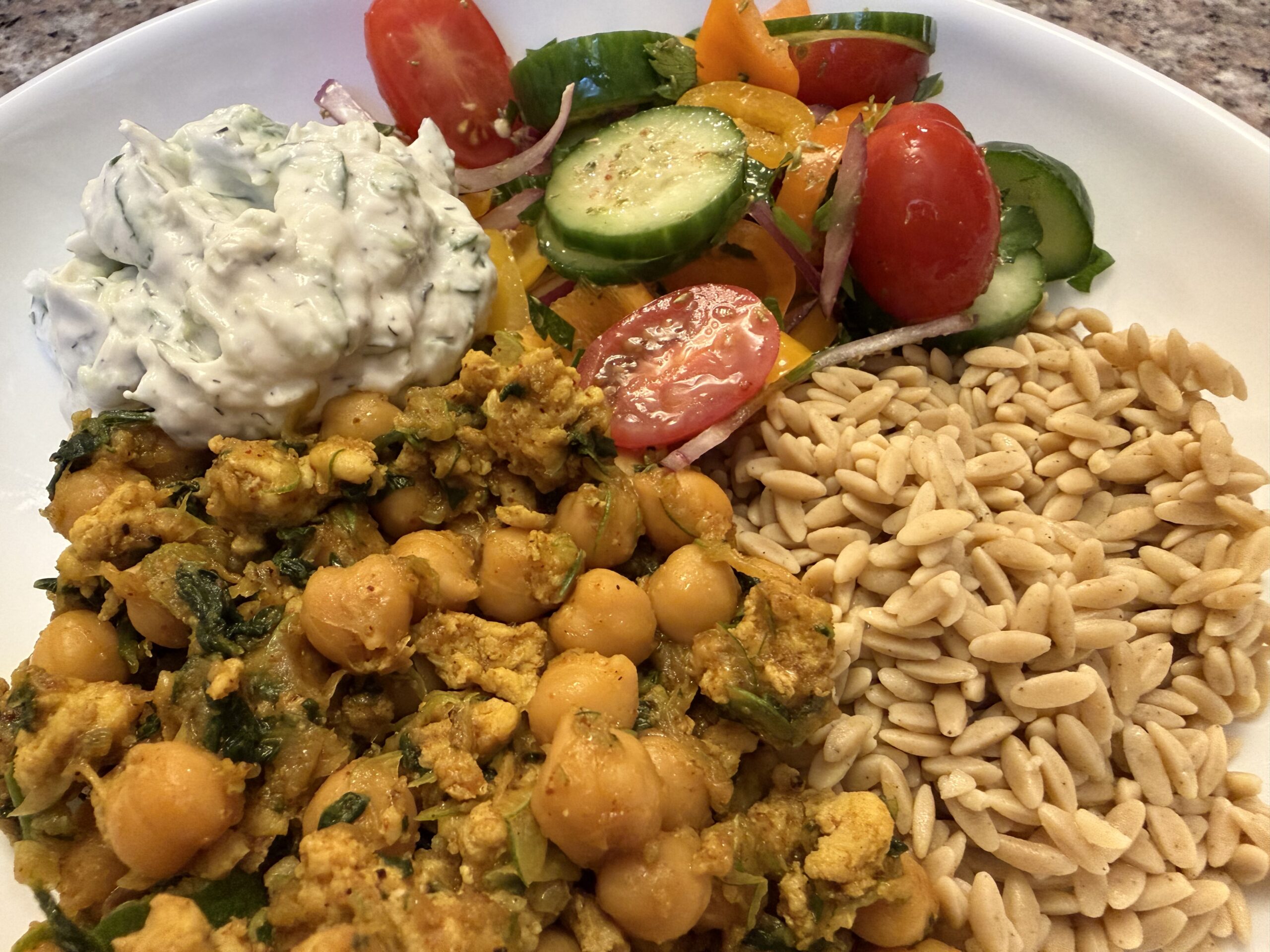 Chickpea and Ground Chicken Shawarma Bowls